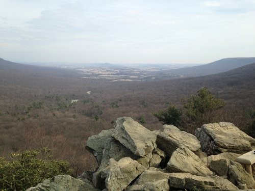 view across the valley