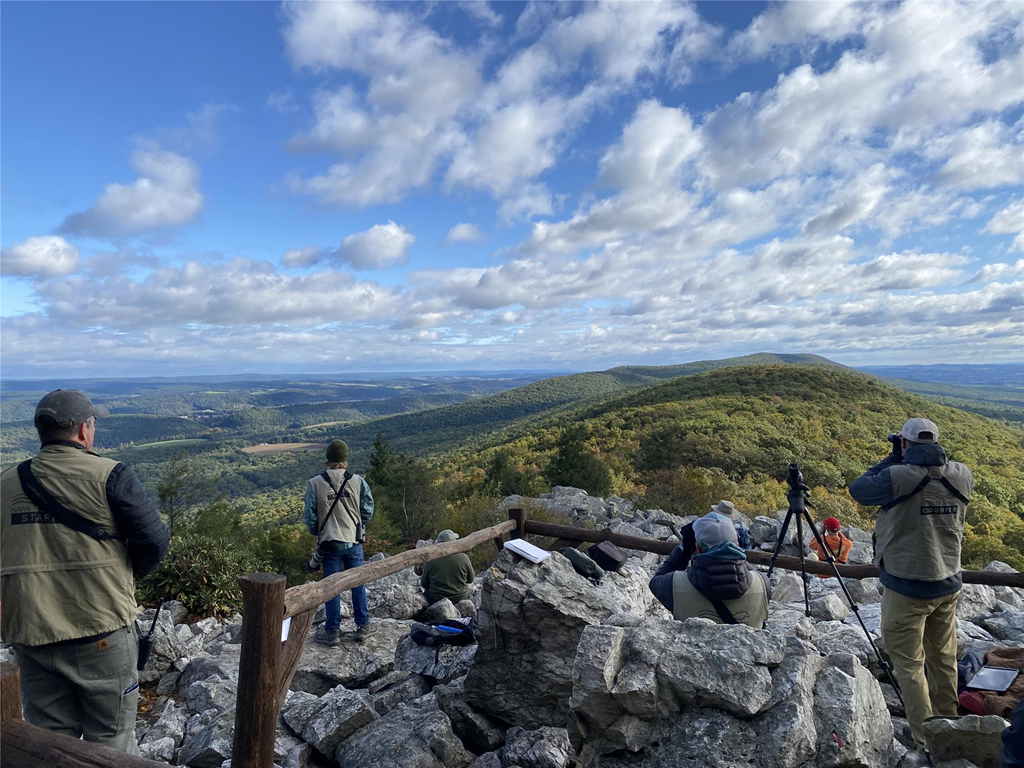 Counters at North Lookout during Autumn Migration