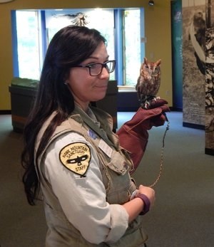 rachel holding owl